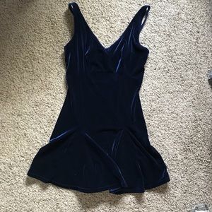 Velvet mini dress.